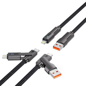 <span class=keywords><strong>สาย</strong></span><span class=keywords><strong>ชาร์จ</strong></span>เร็วแบบถัก 4-in-1 หัวคู่ 100W พร้อมหัวต่อ /<span class=keywords><strong>Type</strong></span>-<span class=keywords><strong>C</strong></span> ยาว <span class=keywords><strong>2</strong></span> <span class=keywords><strong>เมตร</strong></span> สำหรับโทรศัพท์ - Product Image 1