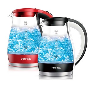 AKANE 2000W Electric <strong>Kettle</strong> 2L <strong>Large</strong> Capacity with Borosilicate Glass Body Rapid Boiling clear Water Level for Daily Kitchen Use - Product Image 1