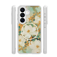 Coques de téléphone magnétiques personnalisées antichoc hybrides avec photo dorée pour Samsung Galaxy S26 S26U S25 FE S24 Plus