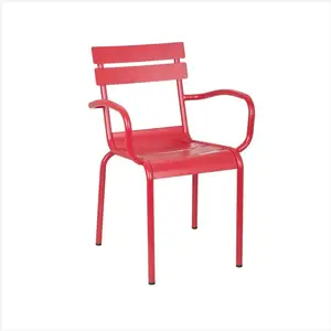 सभी वेदरनोरिडेज धातु आउटडोर कुर्सी रंगीन डाइनिंग आर्मचेयर
