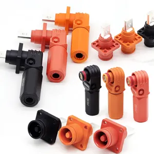 Factory Price Battery Energy Storage Connector 120A Quick Plug Terminal Flame Retardant Orange Energy Storage Cable Connector