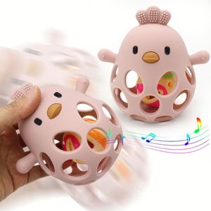 2025 nuevo BPA libre recién nacido masticar sensorial pollito bebé dentición juguete Animal mordedor bebé Silicona - Product Image 1
