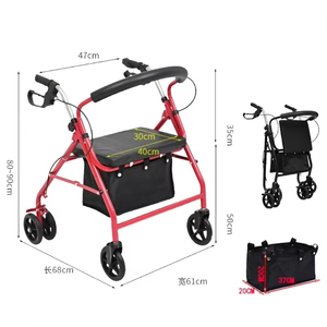 <span class=keywords><strong>Andador</strong></span> plegable, carrito de compras deportivo, <span class=keywords><strong>andador</strong></span> vertical ligero de aluminio con 4 <span class=keywords><strong>ruedas</strong></span> y Bolsa, <span class=keywords><strong>andador</strong></span> para <span class=keywords><strong>ancianos</strong></span> - Product Image 3