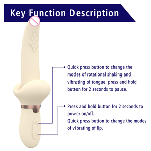 7周波数デュアルモーター防水刺激繊細な舌タッチバイブレーター - Product Image 4