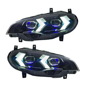 Ensemble de phares LED style flèche BMW X6 E71, double couleur DRL, 2008-2014 - Product Image 1