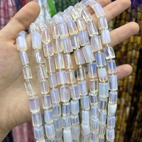 Perles cylindriques irrégulières polies en pierre naturelle 8*12mm pour la fabrication de bijoux, colliers et bracelets tendance