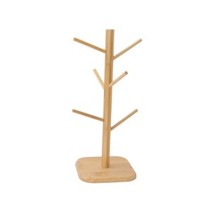 Bamboo Mug Rack 3 Tier Round Stand Cup Holder Draining Rack <b>Kitchen</b> Storage - Product Image 5