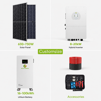 Système d'énergie solaire hybride Xinyu 10 kW, 8 kW, 6 kW, 5 kW, 8 kW, 10 kW - Kit complet pour maison