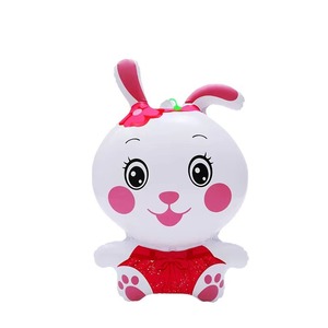ของเล่นกระต่ายสีขาวเป่าลม พีวีซี บอลลูนรูปสัตว์สำหรับเด็กผู้หญิง อายุ 2 ถึง 4 ปี - Product Image 5