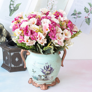 Ramo de 15 flores artificiales de gloria de la mañana europea para decoración del hogar y accesorios para fotografía - Product Image 2