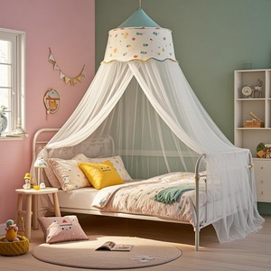 An toàn thoáng khí trẻ em giường muỗi <span class=keywords><strong>net</strong></span> với sắt đứng Vòng mã hóa Sheer Rèm Lưới Lều mùa hè Giường Bao vây tán - Product Image 1