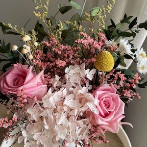 Arrangement <span class=keywords><strong>de</strong></span> roses préservées personnalisé, fleurs séchées minimalistes pour bouquet <span class=keywords><strong>de</strong></span> mariée et centre <span class=keywords><strong>de</strong></span> table, DIY pour décoration <span class=keywords><strong>de</strong></span> table - Product Image 1
