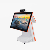 Système de point de vente tout-en-un Winson 15,6 pouces à double écran tactile, machine de point de vente Android avec caméra binoculaire