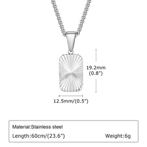 Europa y América 18K oro poating acero inoxidable venta al por mayor collares moda logo colgante nombre personalizado para hombres - Product Image 4
