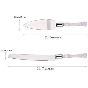 Set di Accessori per Matrimoni e Compleanni: Paletta in Acciaio Inossidabile con Manico in Plastica, Tagliatorta Nuziale, Coltello per Pane - Product Image 3