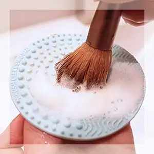 Silicone Makeup Brush Cleaning Mat Makeup Brush Cleaner Pad Set Cosmetic Brush Cleaning Mat Portable Washing Tool Scrubber