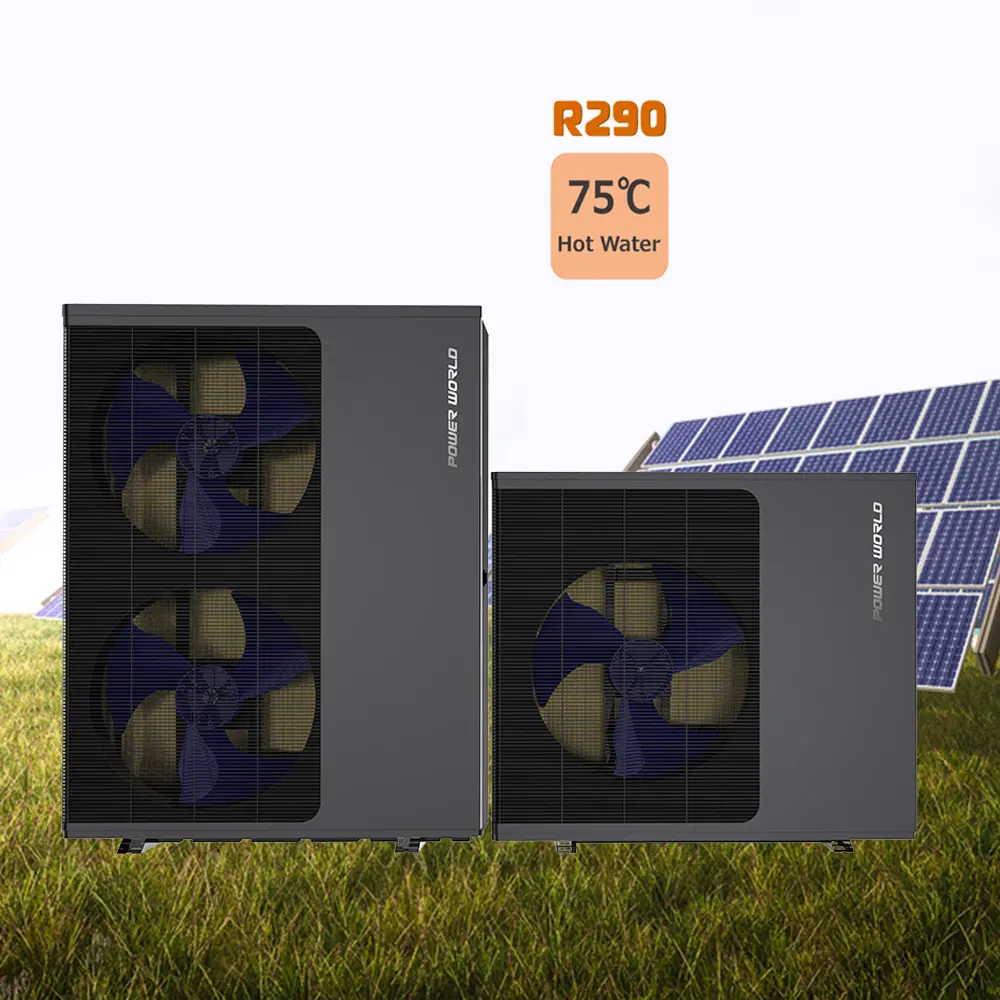 Power World Erp pompa panas, pompa panas sumber udara matahari acd pompa udara ke air dc pv tenaga surya A +++ r290 15kW