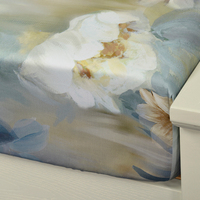 Parure de lit en microfibre à imprimé numérique floral, taille King, draps et housse de couette 3D