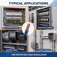 Fil électrique souple isolé en PVC BVR 16AWG 14AWG à conducteurs en cuivre multibrins pour le câblage des armoires et de la construction résidentielle