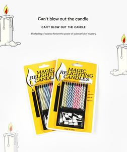 Fournitures <span class=keywords><strong>de</strong></span> fête, bougies d'anniversaire en spirale cylindriques, rayures colorées, couleurs vives, bougies magiques - Product Image 2