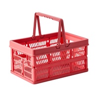 Panier pliable avec poignées, boîte de rangement pour fruits et légumes, panier pliable pour supermarché