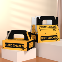 Boîtes personnalisées en carton pour poulet frit et frites à emporter – Emballage alimentaire rapide avec poignée