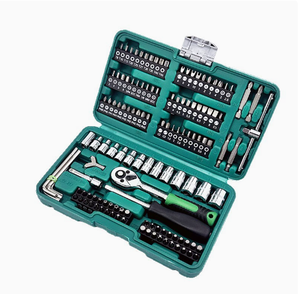 Juego de Llaves de Trinquete de 130 Piezas con Enchufe de 1/4 de Pulgada, Juego de Herramientas Mecánicas para Reparación de Automóviles OEM - Product Image 1