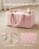 Organisateur de couches pour bébé, résistant à l'eau, grande capacité, en polyester, panier portable pour bébé, séparateurs amovibles, emballage prêt à offrir