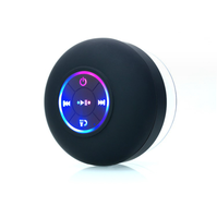 Haut-parleur de douche Bluetooth LED étanche à ventouse puissante avec radio FM et lecteur de carte TF pour intérieur et extérieur