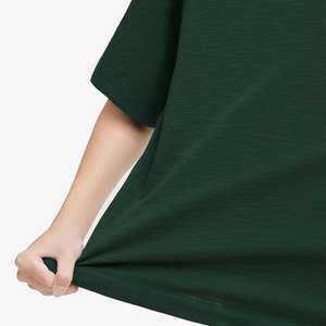 T-shirt da <span class=keywords><strong>uomo</strong></span> alla moda in cotone 100% tinto in filo, pesante, oversize, traspirante, personalizzabile, a <span class=keywords><strong>mezza</strong></span> <span class=keywords><strong>manica</strong></span>, tinta unita, 310 grammi, all'ingrosso - Product Image 4