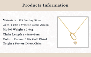 ROXI Oferta Especial Collar de Plata de Ley 925 Bañado en Oro de 18K con Colgante de Estrella Delicado y Cadena con Cierre de Mosquetón para Mujer - Product Image 6