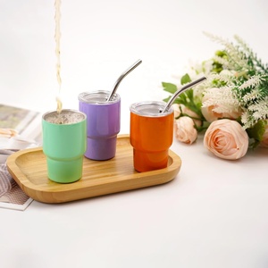 Leakproof 2oz 3oz <span class=keywords><strong>Cute</strong></span> School Vacuum Mug Stainless Steel Water Kids Mini Tumbler Shot Copos de vidro com tampas e canudos - Product Image 6