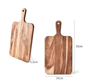 Acacia Wood Cutting Boards With Handle Chopping Boards For Meat Pizza Cheese Sushi Kitchen Boards
