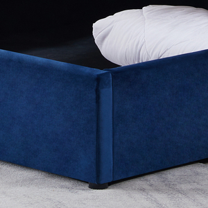 Lit capitonné de luxe moderne pour lit king size, lit double ou lit simple, avec rangement - Product Image 5