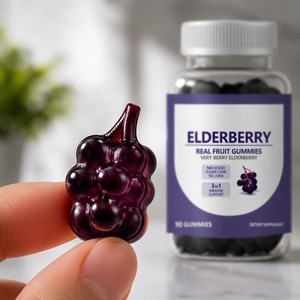 Gomitas de Vitaminas de Saúco Negro de Marca Privada OEM, Apoyo Inmunológico Diario para Niños, Adultos y Personas Mayores (No Apto para Mujeres Embarazadas) - Product Image 3