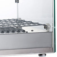 Vitrine chauffante pour aliments, vitrine électrique commerciale en verre incurvé avec porte coulissante