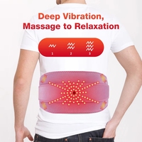 Ceinture de massage lombaire sans fil en néoprène à vibration chauffante, design personnalisé, pour soulager les douleurs du bas du dos, masseur de taille portable avec chaleur