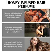 Parfum capillaire au miel pour femmes, réparateur nourrissant, pour cheveux secs et crépus, huile essentielle lissante et hydratante