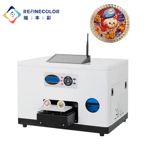 Refinecolor Gold Coins Printer H5 Mobile APP AI Drawing Function IOT Digital UV Printer Flat Bed Printing Machine