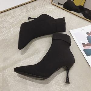 Botas vaqueras <span class=keywords><strong>para</strong></span> dama Botine Femme materiale elastico punta a punta Designer Stiletto scarpe tacco alto <span class=keywords><strong>stivaletti</strong></span> per le donne - Product Image 3