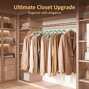 Percha Aterciopelada Antideslizante con Rotación de 360 Grados °   Gancho Giratorio para Guardar Ropa en Armario, Diseño Minimalista, Ahorro de Espacio - Product Image 6