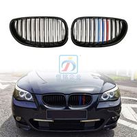 Pour BMW E60 2006-2010 Grille de calandre noire diamant chromée Pare-chocs avant Série 5 M5 530i 550i Pièces automobiles