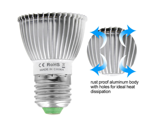 Bombillas <span class=keywords><strong>LED</strong></span> para Cultivo de Plantas, <span class=keywords><strong>Luces</strong></span> de Espectro Completo, 28W, E27, Azul, Rojo, UV, IR, para Invernadero de Interior, 1 Unidad - Product Image 1