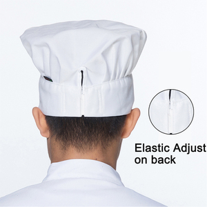 Casquettes de cuisine en coton de couleur personnalisée blanche et noire en gros et chapeau de chef avec logo de broderie imprimée - Product Image 2