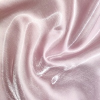 Tissu en polyester satiné liquide pailleté, 155 g/m², épais, résistant aux plis, organza pour robes de soirée