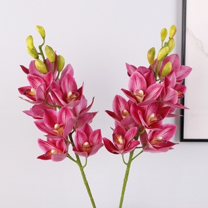 ดอกกล้วยไม้ประดิษฐ์ใหม่ กิ่งใหญ่ สัมผัสเหมือนจริง ทำจากพลาสติกนุ่ม สำหรับตกแต่งบ้านและงานแต่งงาน - Product Image 4