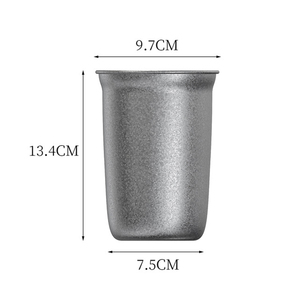 Gobelet en acier inoxydable DSF76 avec une hauteur confortable de 13,4 cm et un diamètre supérieur de 9,7 cm, pour un usage domestique - Product Image 2