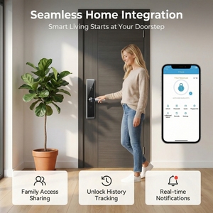 Cerradura Inteligente WiFi Tuya con Huella Dactilar y Teclado Digital, Cerradura de Seguridad para el Hogar con Control de Acceso sin Llave - Product Image 3