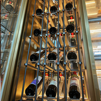 Armoire à vin encastrée haut de gamme avec porte en verre, acier inoxydable SS304, casier à vin de haute qualité