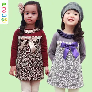 Clothes Children Wholesale China Supplier 100% Organic Cotton Little Girls Shirts Suits Dress